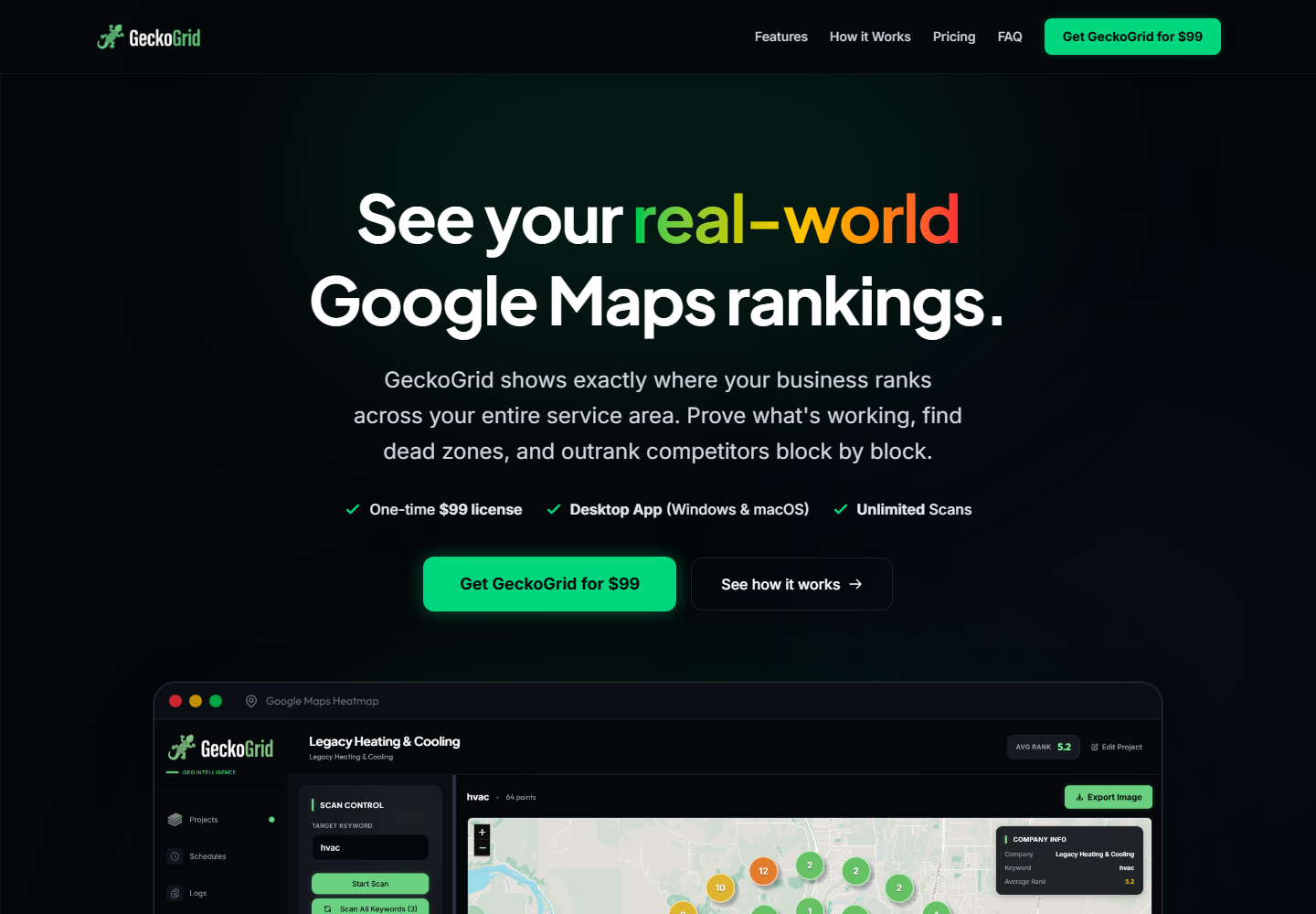 GeckoGrid product interface